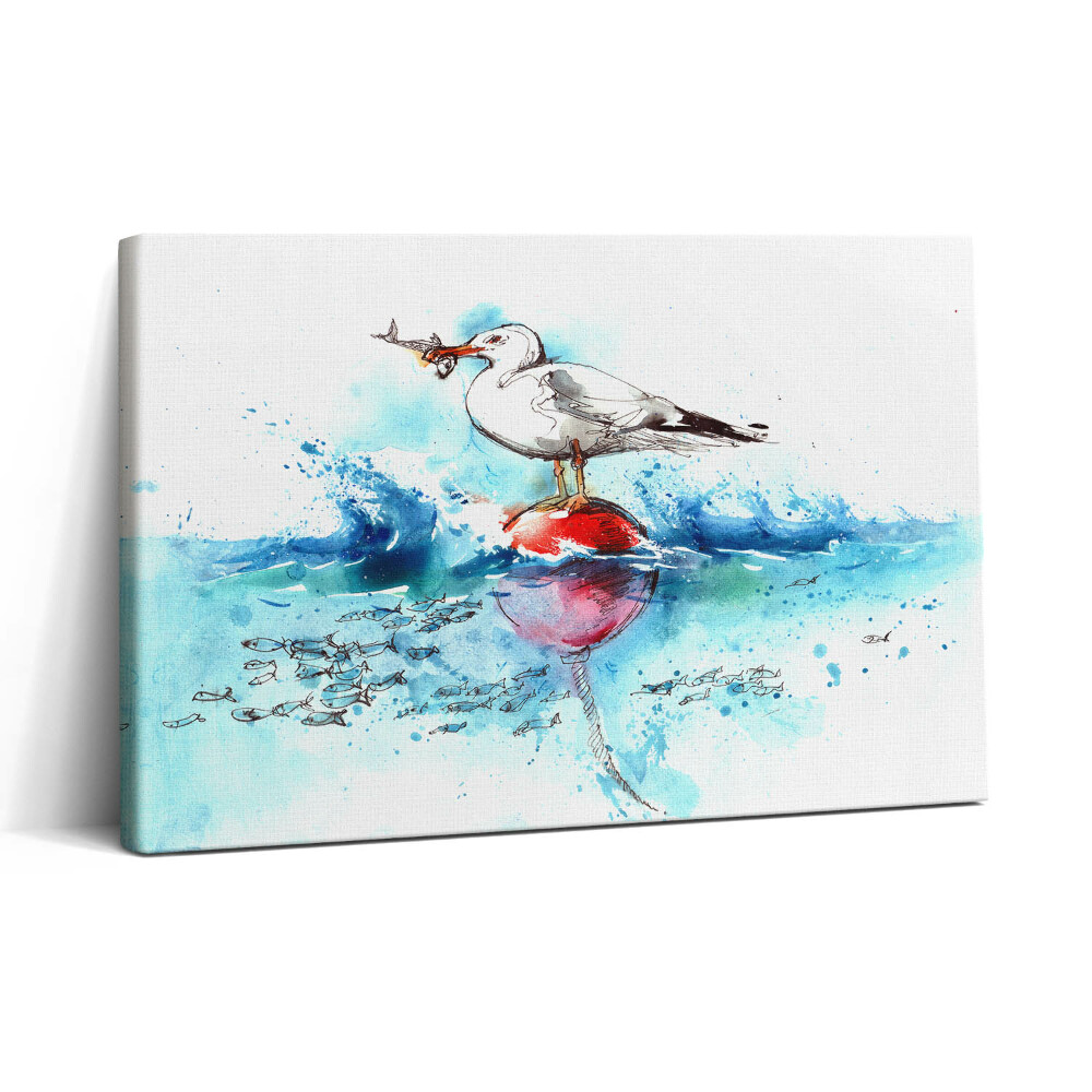 Vászonkép nyomtatás 30x20 Festett sirály