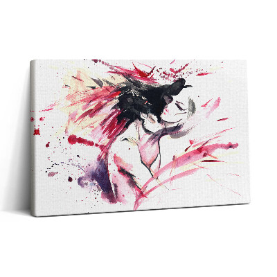 Vászonkép nyomtatás 30x20 Két ember absztrakt képe