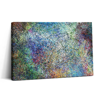 Vászonkép nyomtatás 30x20 Színes vonalak kifejező absztrakciója