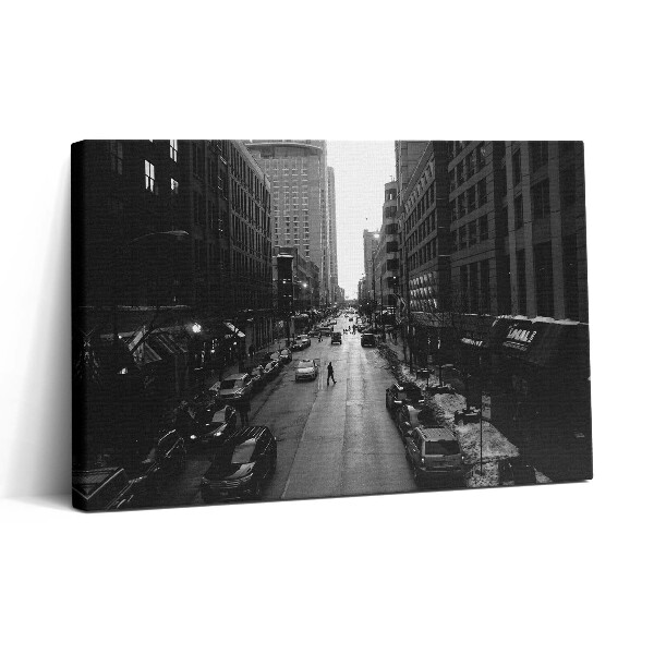 Vászonkép nyomtatás 30x20 Chicago fekete-fehér utcái