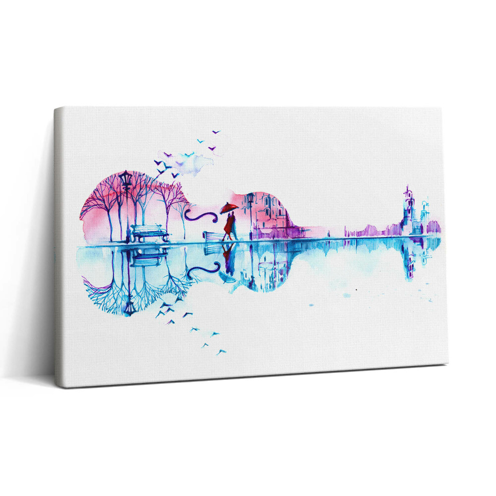 Vászonkép nyomtatás 30x20 Festmény egy celadon egy parkkal