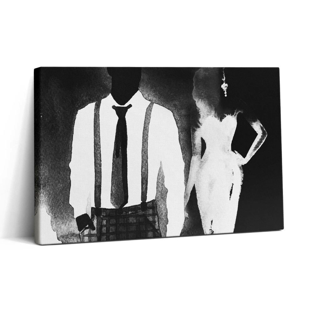 Vászonkép nyomtatás 30x20 Akvarell nőknek és férfiaknak