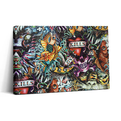Vászonkép nyomtatás 30x20 Graffiti tetoválás