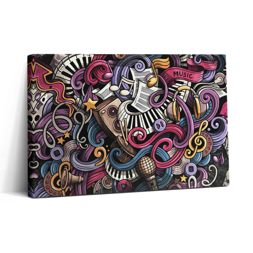 Vászonkép nyomtatás 30x20 Zenei hangszerek