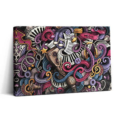 Vászonkép nyomtatás 30x20 Zenei hangszerek