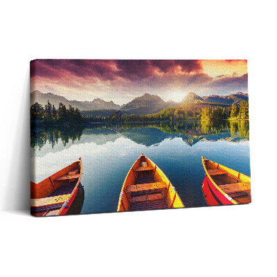 Vászonkép nyomtatás 30x20 Štrbské Mountain-lake Nemzeti Park Szlovákia