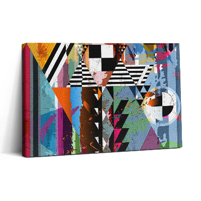 Vászonkép nyomtatás 30x20 Absztrakt csíkok és háromszögek