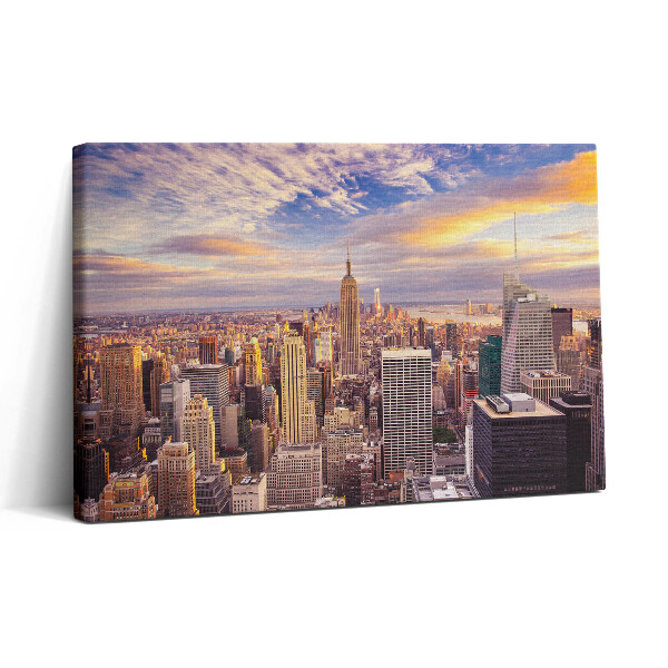 Vászonkép nyomtatás 30x20 Naplemente New Yorkban