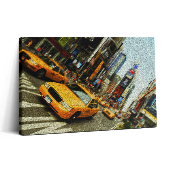 Vászonkép nyomtatás 30x20 Sárga taxik New Yorkban