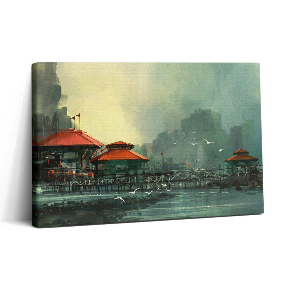 Vászonkép nyomtatás 30x20 Halászfalu