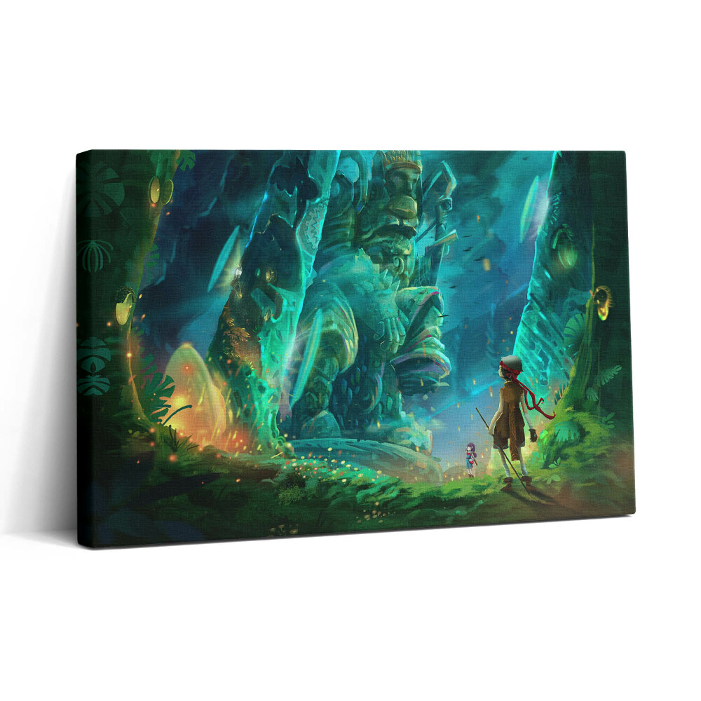 Vászonkép nyomtatás 30x20 Gyerekek egy meseerdőben