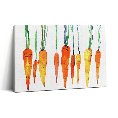 Vászonkép nyomtatás 30x20 Akvarell illusztráció egy sárgarépáról
