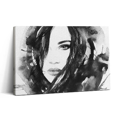 Vászonkép nyomtatás 30x20 Akvarell portré egy nőről