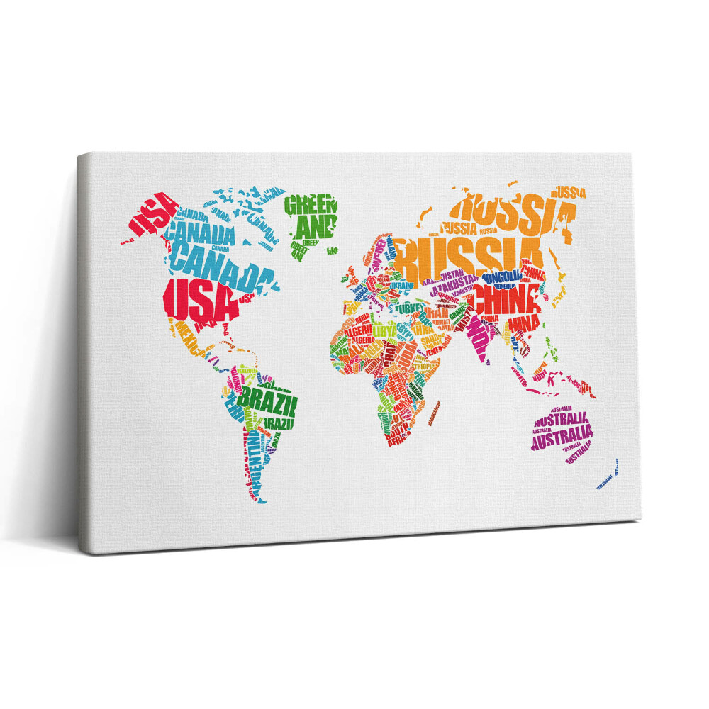 Vászonkép nyomtatás 30x20 Világtérkép