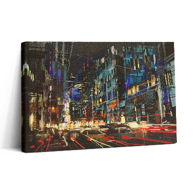 Vászonkép nyomtatás 30x20 Éjszakai város