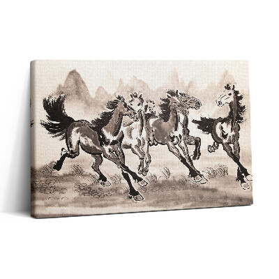 Vászonkép nyomtatás 30x20 Galoppozó lovak