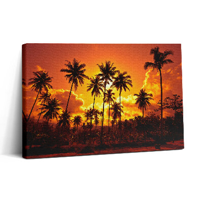 Vászonkép nyomtatás 30x20 Pálmafák Thaiföld Klong Prao strand