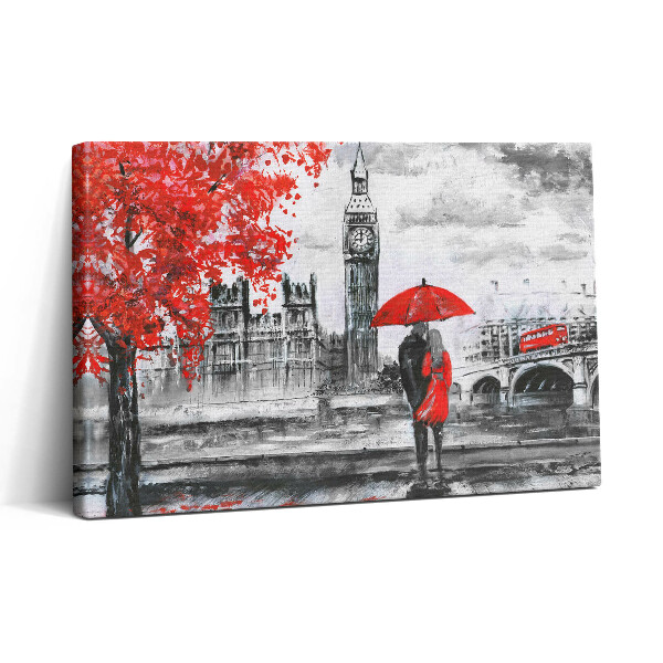Vászonkép nyomtatás 30x20 A londoni Big Ben városi panorámája