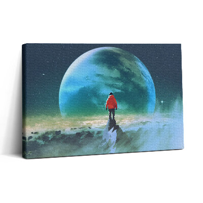 Vászonkép nyomtatás 30x20 Ember a Holdon