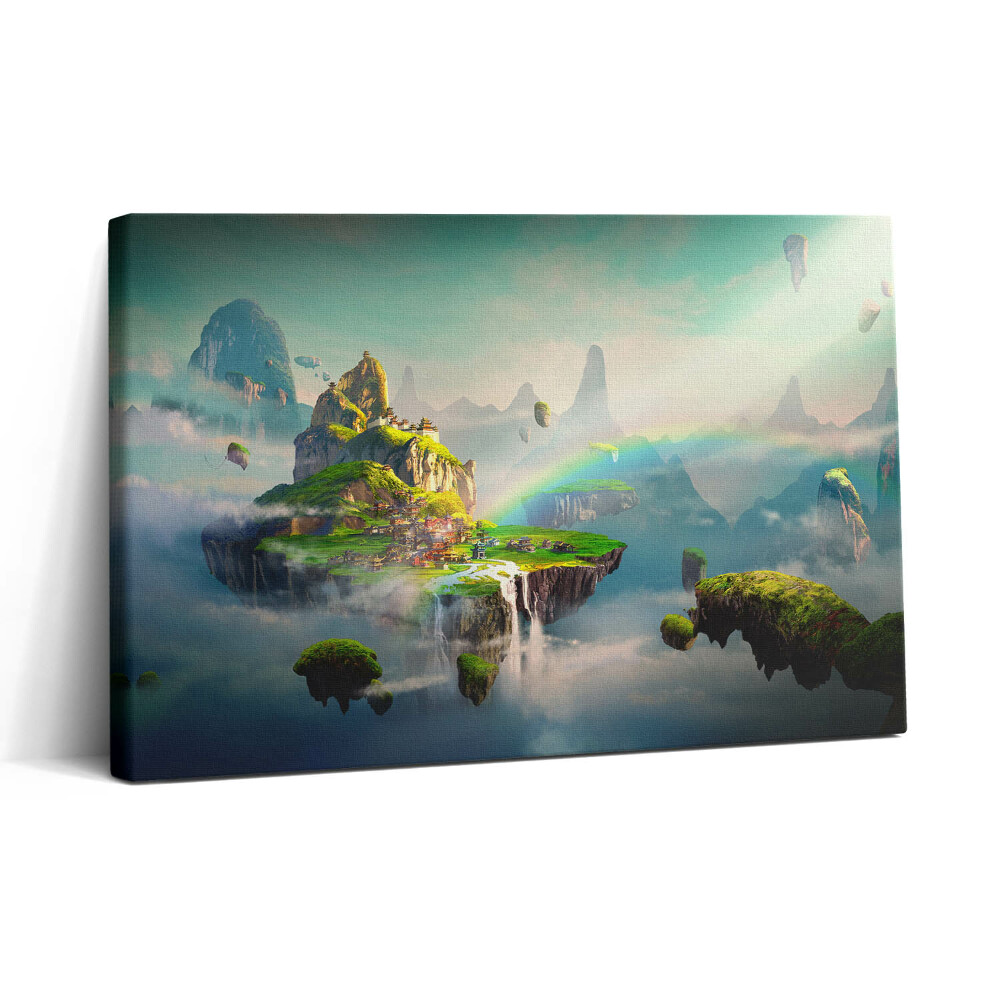 Vászonkép nyomtatás 30x20 Fantáziavilág és repülő szigetek