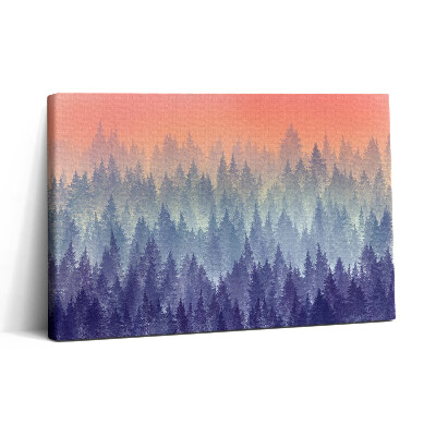 Vászonkép nyomtatás 30x20 Erdő a ködben