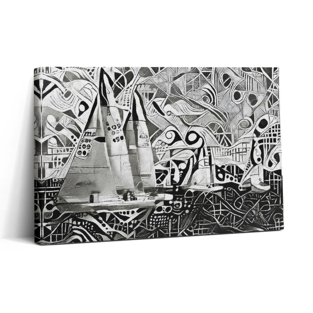 Vászonkép nyomtatás 30x20 Absztrakt vitorlás a tengeren