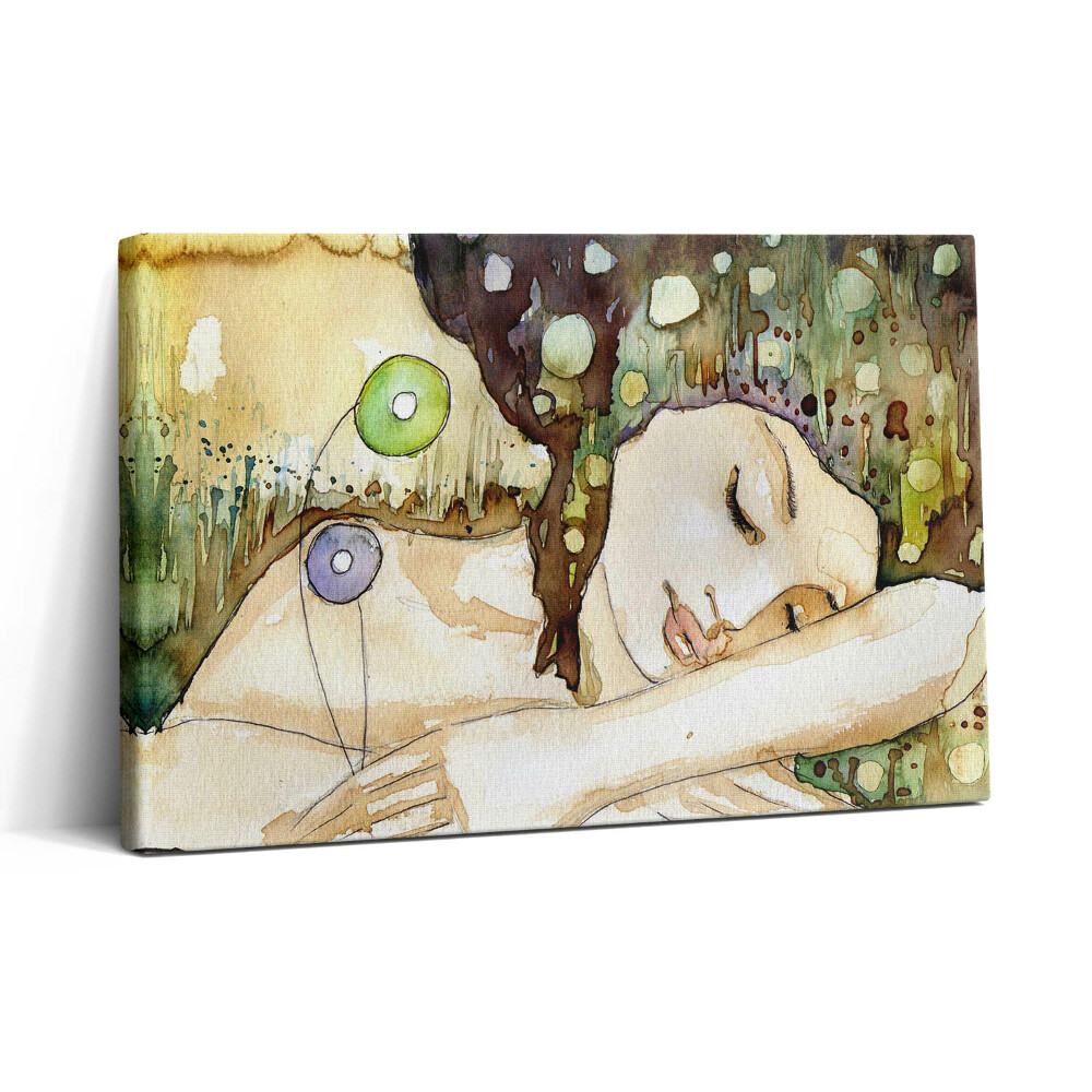 Vászonkép nyomtatás 30x20 Akvarell festmény egy gyönyörű lányról