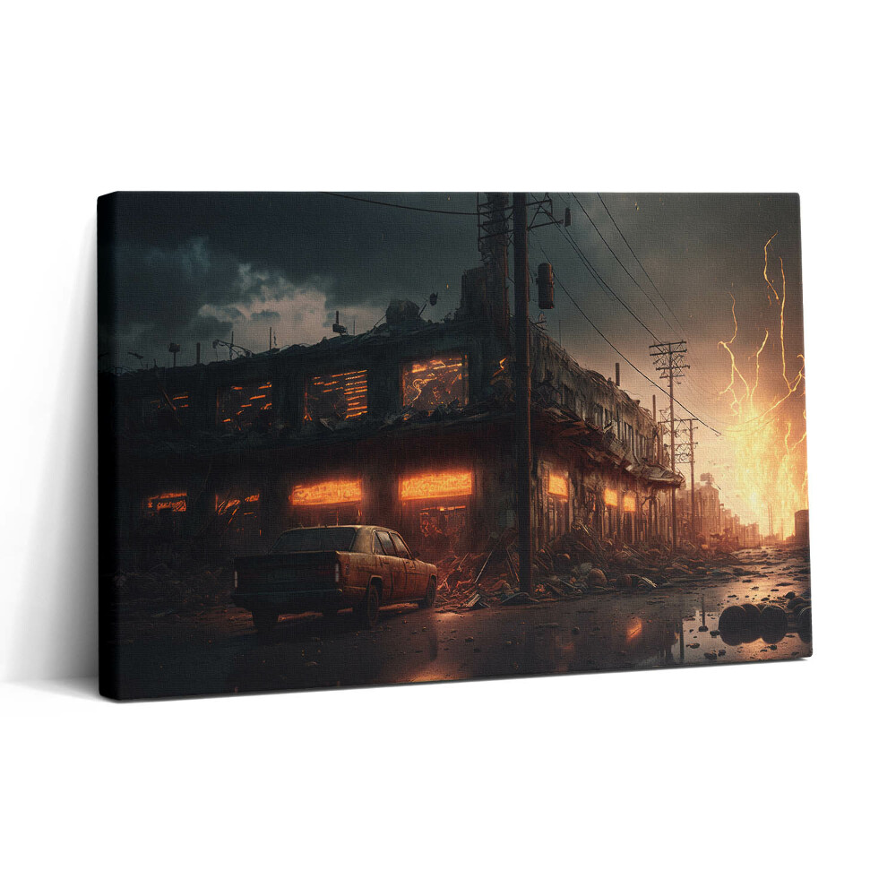 Vászonkép nyomtatás 30x20 Apokaliptikus épület