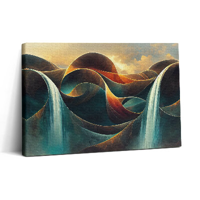 Vászonkép nyomtatás 30x20 Vízesés áramló háttér