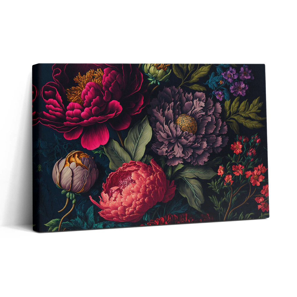 Vászonkép nyomtatás 30x20 Szüreti csokor botanikai virágokból