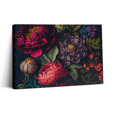 Vászonkép nyomtatás 30x20 Szüreti csokor botanikai virágokból