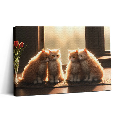 Vászonkép nyomtatás 30x20 Édes macskák