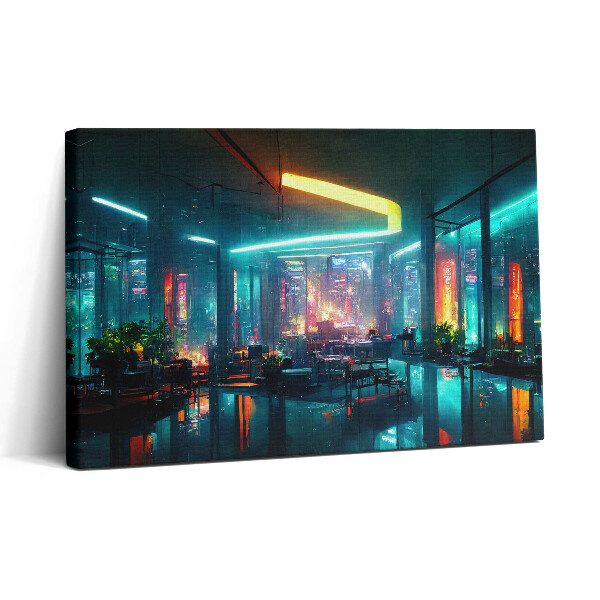 Vászonkép nyomtatás 30x20 Város cyberpunk stílusban