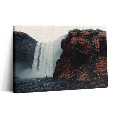 Vászonkép nyomtatás 30x20 Izlandi tájkép vízesés