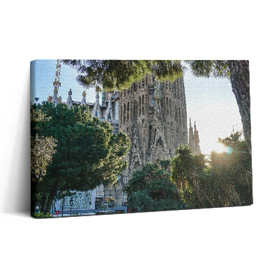 Vászonkép nyomtatás 30x20 Sagrada Familia park Barcelonában
