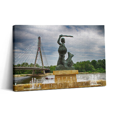 Vászonkép nyomtatás 30x20 A hableány szobra Varsóban