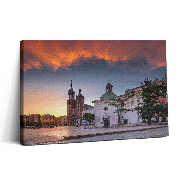 Vászonkép nyomtatás 30x20 Krakkó fő piactere