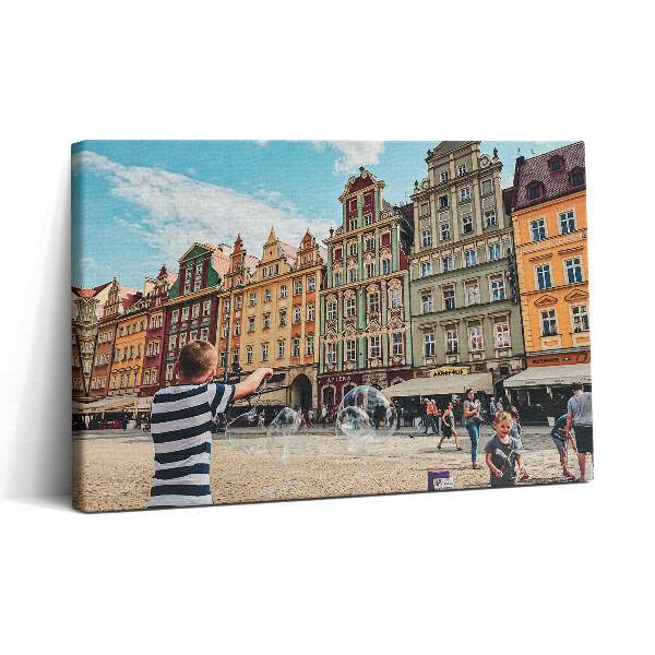 Vászonkép nyomtatás 30x20 Piactér Wroclawban