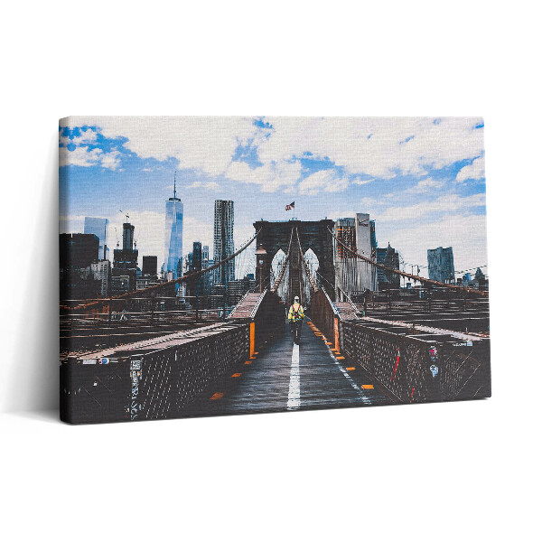 Vászonkép nyomtatás 30x20 Brooklyn híd New Yorkban