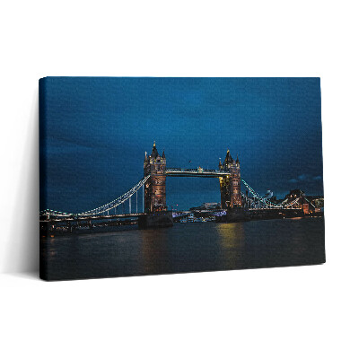 Vászonkép nyomtatás 30x20 Tower Bridge Londonban éjszaka