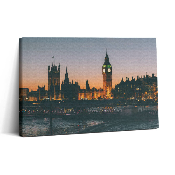 Vászonkép nyomtatás 30x20 Tower Bridge Big Ben Londonban