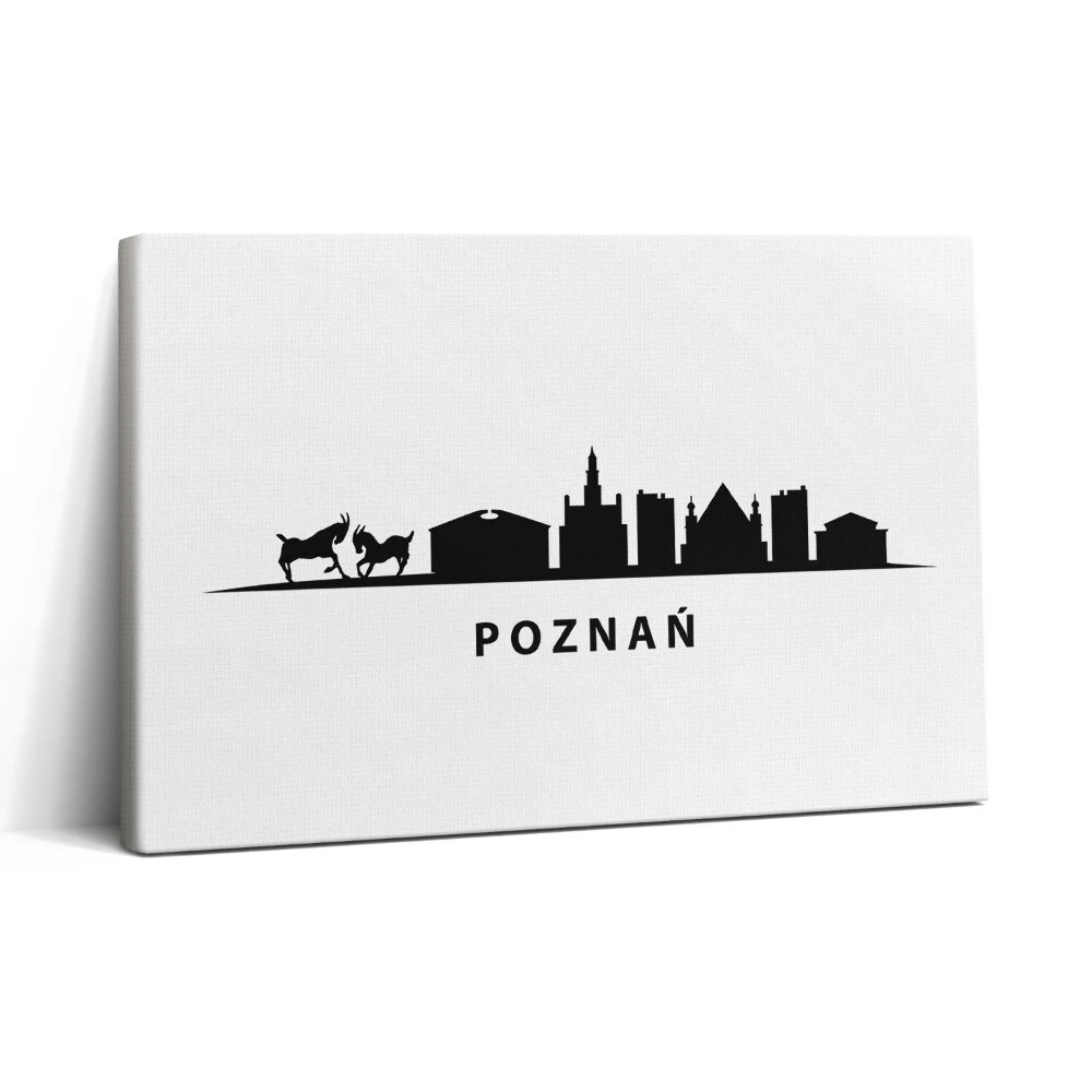 Vászonkép nyomtatás 30x20 Poznan panoráma grafikája