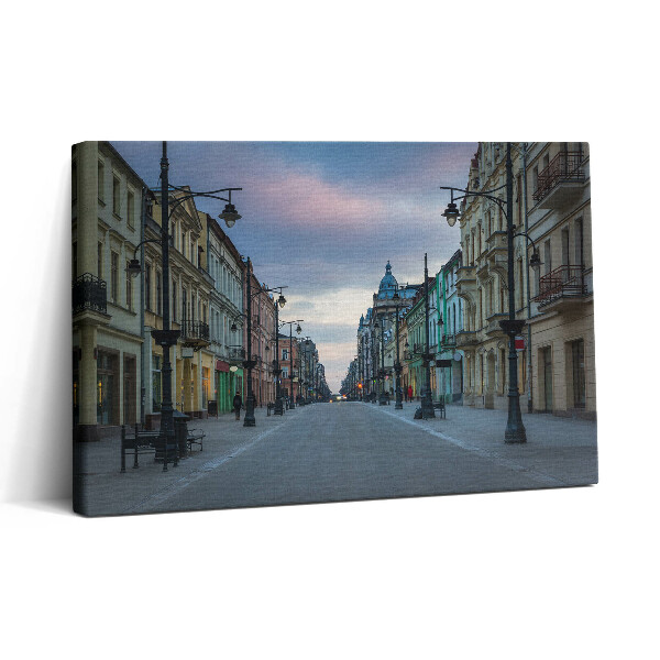 Vászonkép nyomtatás 30x20 Piotrkowska utca Lodzban