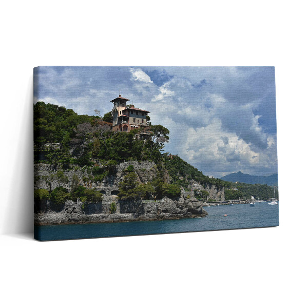 Vászonkép nyomtatás 30x20 Portofino sziklás hegye