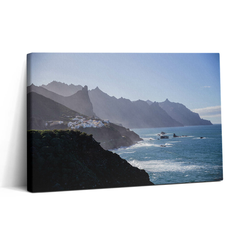 Vászonkép nyomtatás 30x20 Kilátás az óceán melletti hegyekre