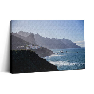 Vászonkép nyomtatás 30x20 Kilátás az óceán melletti hegyekre