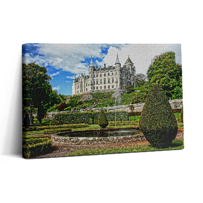 Vászonkép nyomtatás 30x20 Kastély és kert Skóciában