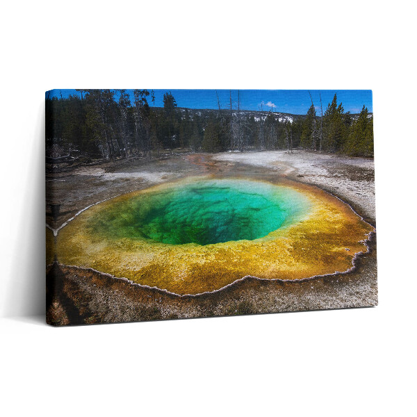 Vászonkép nyomtatás 30x20 Forró források Yellowstone-ban