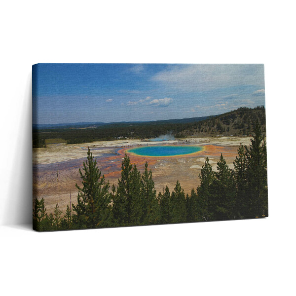 Vászonkép nyomtatás 30x20 Forró források a Yellowstone Nemzeti Parkban