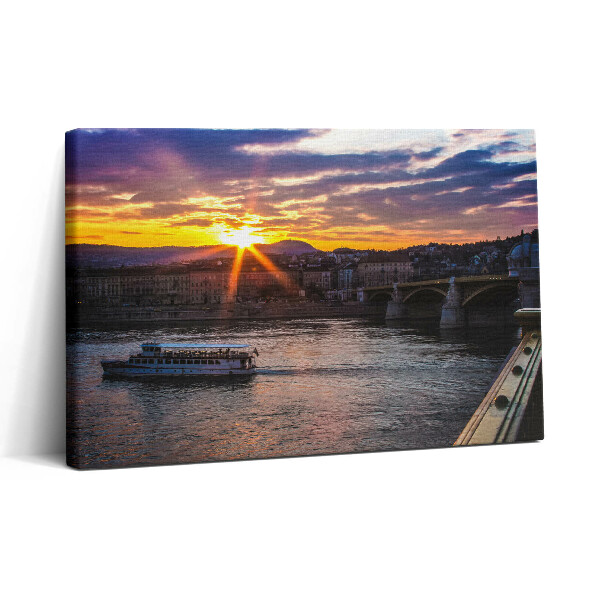 Vászonkép nyomtatás 30x20 Hajó Budapestről